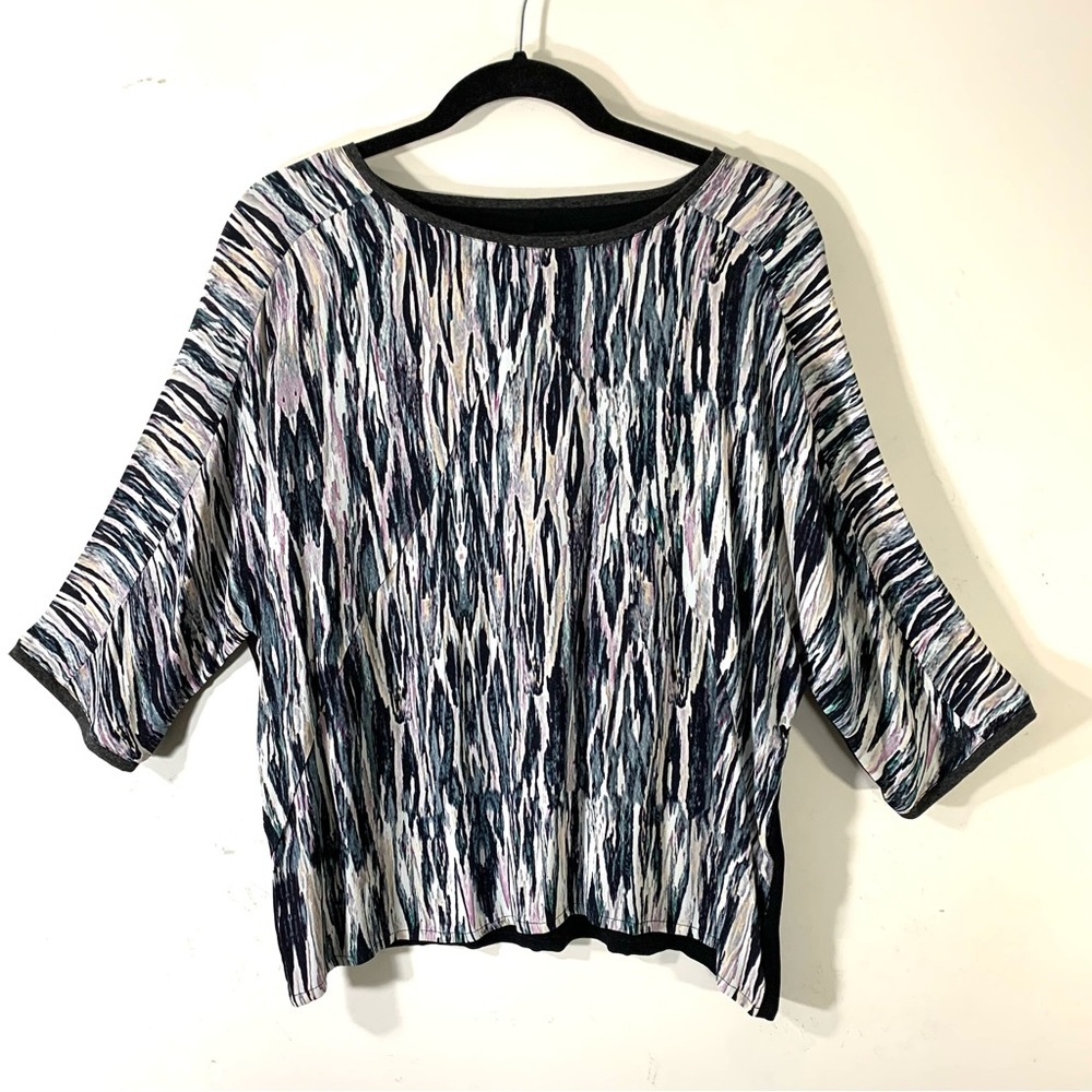 2/$35 Minus Watercolor Stripe Popover Bea Blouse